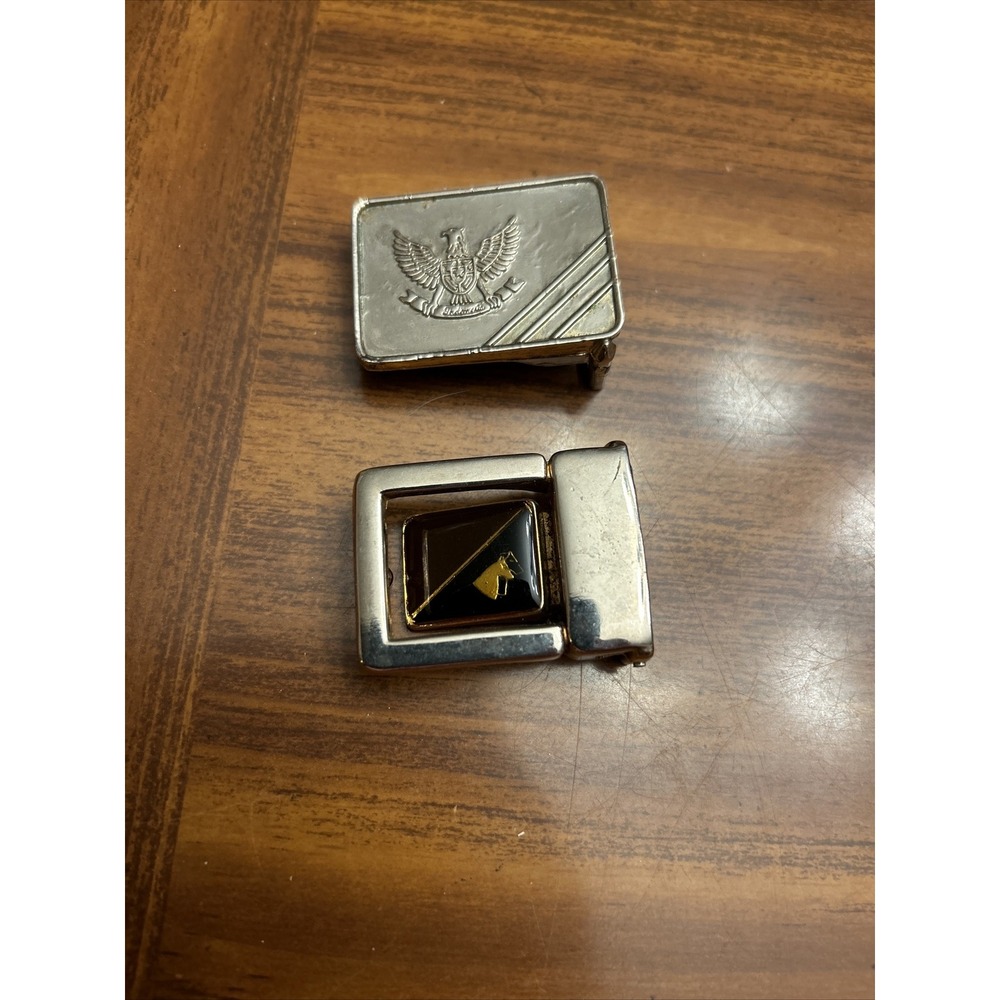 Old Belt Buckle For Fabric Belts Black Horses